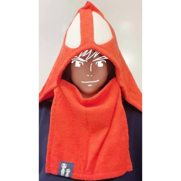 Princess Mononoke Village Ghibli Park San Mask Headdress & Ashitaka Hooded Towel - Picture 7 of 13